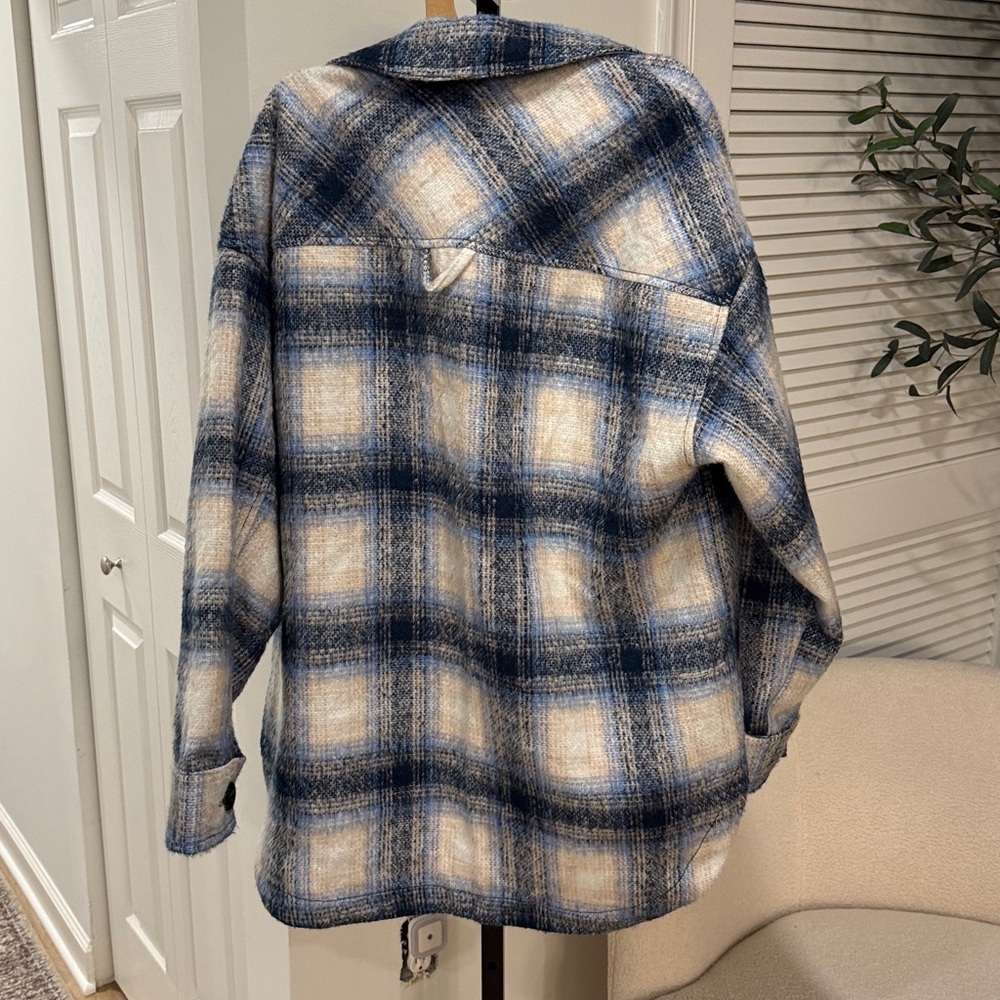 Oversized Flannel Shacket - Drop Shoulders - image 3